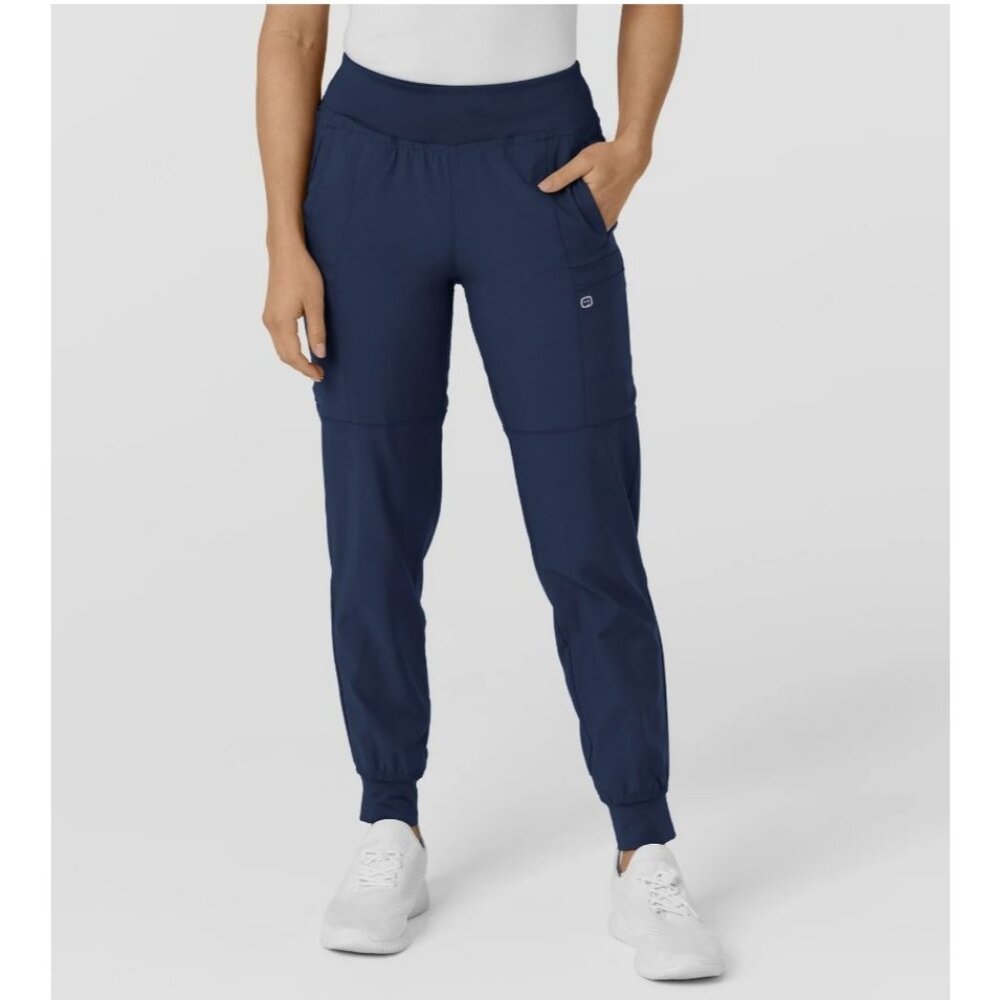 WONDERWINK W123 Comfort stretch jogger Women's Scrub Pants -3XL Plus- Navy blue